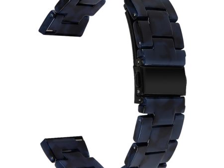 22mm resin style watch strap for Fossil watch - Dark Blue Supply