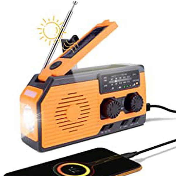 Multifunctional Hand Crank AM FM Emergency Radio Solar Powered SOS Flashlight Fashion