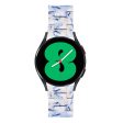 22mm resin stylish watch strap for Fossil watch - Blue   White Cheap