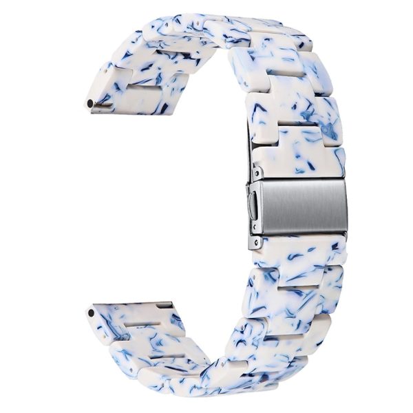 22mm resin stylish watch strap for Fossil watch - Blue   White Cheap