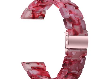 22mm resin style watch strap for Fossil watch - Dark Pink Online Sale