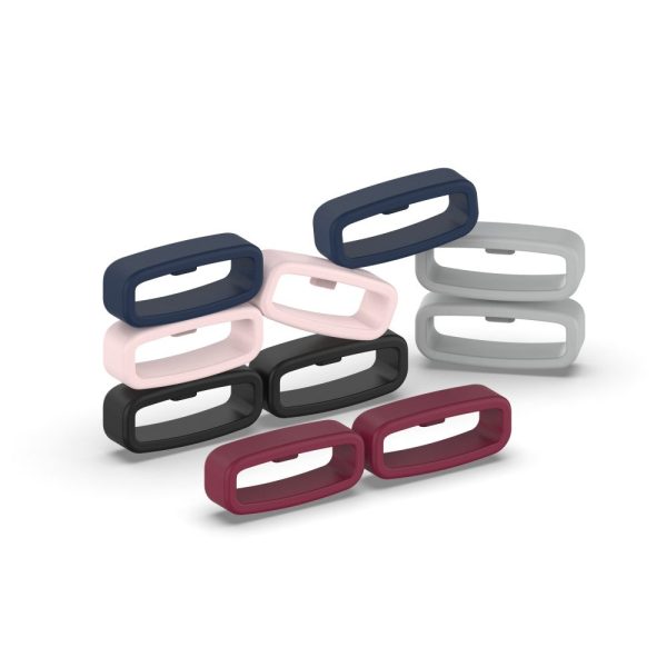 22mm Universal silicone strap loop - Wine Red Online Sale