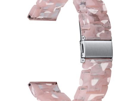 22mm resin stylish watch strap for Fossil watch - Transparent   Pink For Cheap