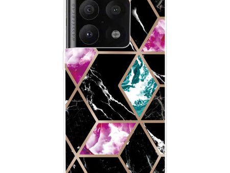 Marble OnePlus 10 Pro case - Tile of Black   Cyan   Rose For Discount