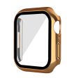 Apple Watch (45mm) electroplating cover with tempered glass - Rose Gold Hot on Sale