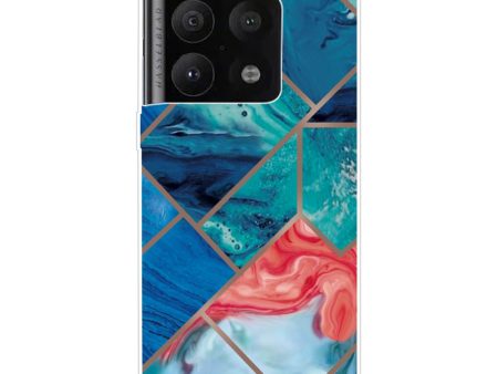 Marble OnePlus 10 Pro case - Blue and Orange Marble For Discount