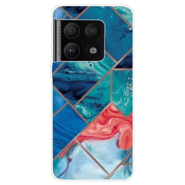 Marble OnePlus 10 Pro case - Blue and Orange Marble For Discount