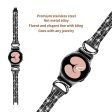 Samsung Galaxy Watch 5 (44mm)   (40mm)   4   3 (41mm) rhinestone décor stainless steel strap - Black Cheap