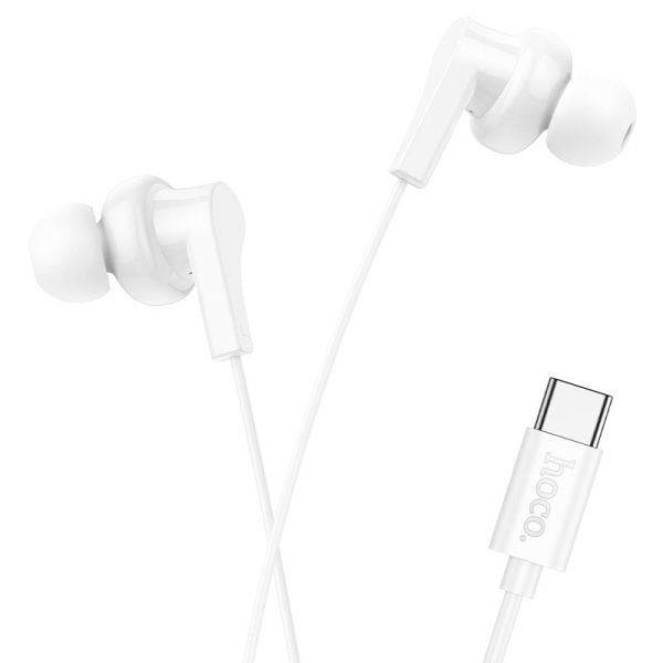 M114 Type-C Jia universal digital earphones with microphone - white Sale