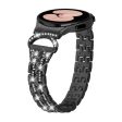 Samsung Galaxy Watch 5 (44mm)   (40mm)   4   3 (41mm) rhinestone décor stainless steel strap - Black Cheap