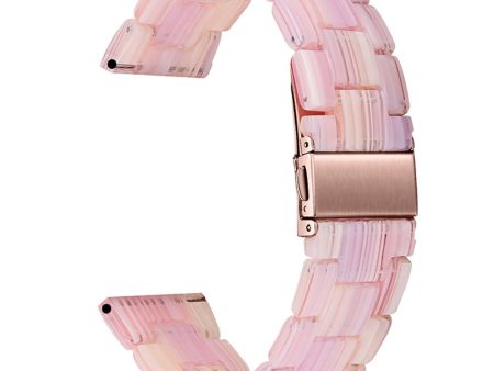 22mm resin style watch strap for Fossil watch - Silk Pink Fashion