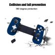 1 Pair Silicone Grip Case Cover for Backbone One Controller Protective Sleeve with Hand Strap - Blue Online Sale