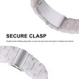 22mm resin style watch strap for Fossil watch - Pearl White Sale