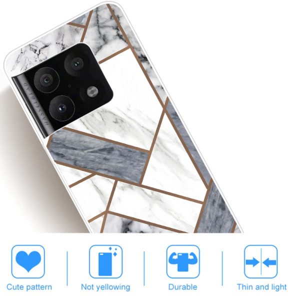 Marble OnePlus 10 Pro case - Grey   White Marble Tile For Discount