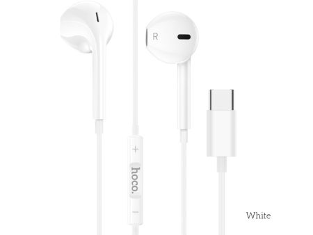 M109 Type-C Sunny digital wire control earphones with microphone - white Online Sale