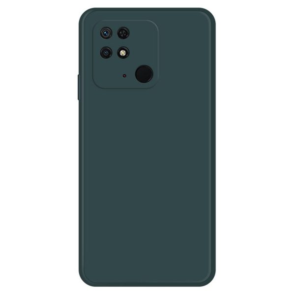 Beveled anti-drop rubberized cover for Xiaomi Redmi 10C - Blackish Green Discount