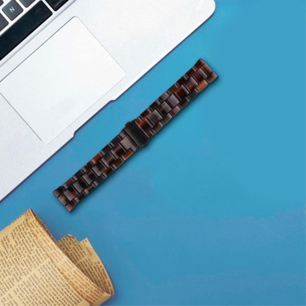 22mm resin style watch strap for Fossil watch - Chocolate For Cheap