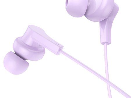 M114 Type-C Jia universal digital earphones with microphone - purple Cheap