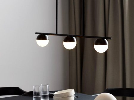 Contina Pendant Light 3Lt Black Opal, Brass Opal Online now