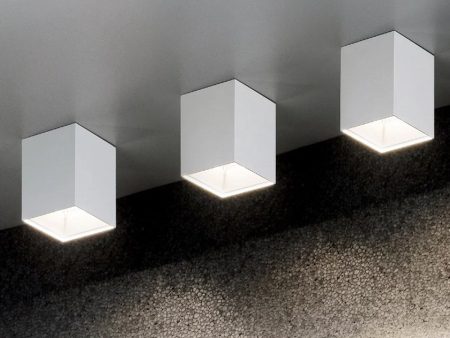 Sole LED Ceiling Light Square in Dark Grey or White Online now