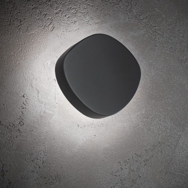 Ciottolo Outdoor LED Wall Light 7w Dark Grey, Corten For Discount