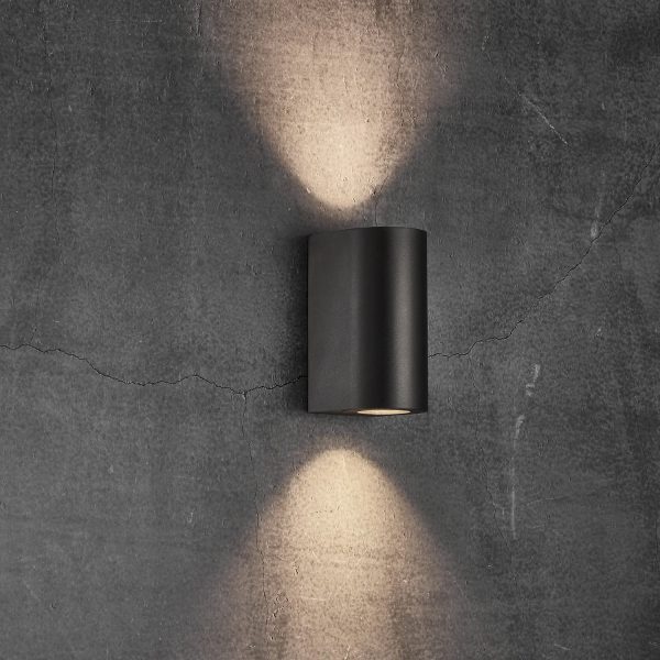 Canto Maxi 2 Outdoor Up Down Wall Light in White, Black, Grey, Galvanized Steel, Stainless Steel or Brass Online now