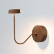 Swap Indoor LED Wall Light w  Curved Arm in Corten, Black or White Online now