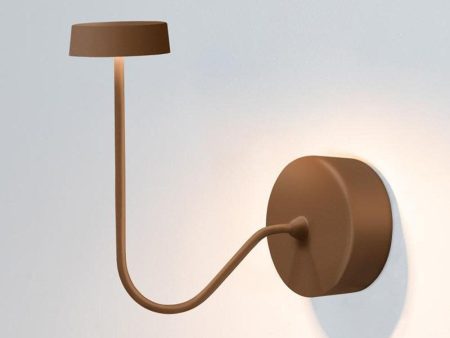 Swap Indoor LED Wall Light w  Curved Arm in Corten, Black or White Online now