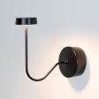 Swap Indoor LED Wall Light w  Curved Arm in Corten, Black or White Online now