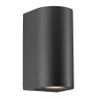 Canto Maxi 2 Outdoor Up Down Wall Light in White, Black, Grey, Galvanized Steel, Stainless Steel or Brass Online now