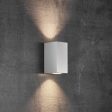 Canto Maxi Kubi 2 Outdoor Up Down Wall Light in White, Black, Grey or Galvanized Steel Online now