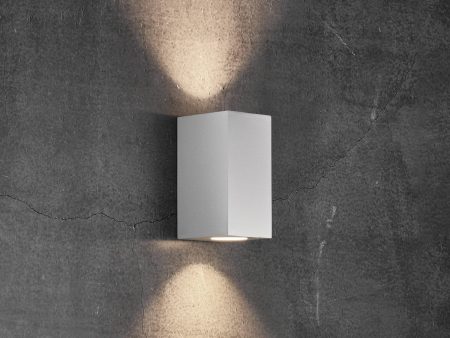 Canto Maxi Kubi 2 Outdoor Up Down Wall Light in White, Black, Grey or Galvanized Steel Online now