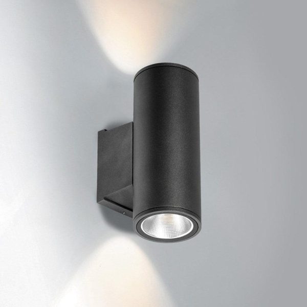 Harlow Outdoor Up Down LED Wall Light in Charcoal For Discount