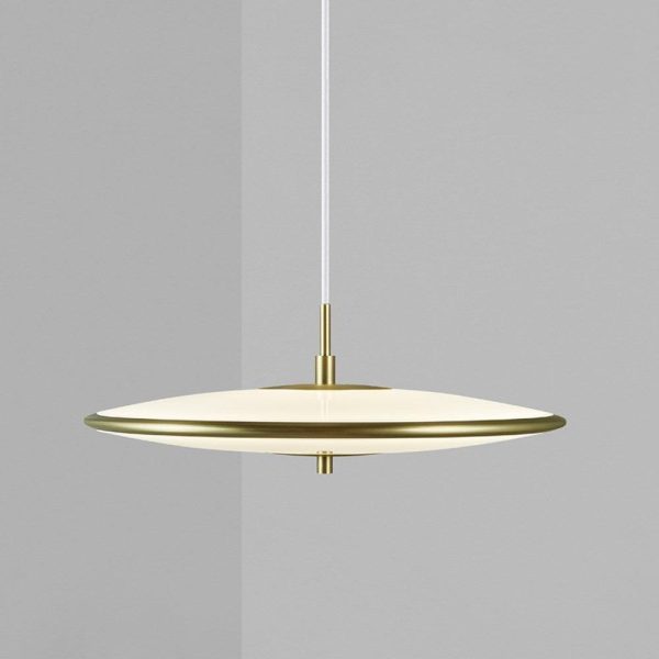 Blanche 42 LED Pendant Light 23w Brushed Brass White Cheap