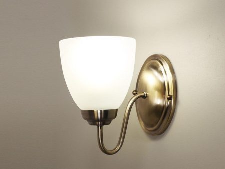 Rochester Traditional Glass Indoor Wall Light Antique Brass, Black Fashion