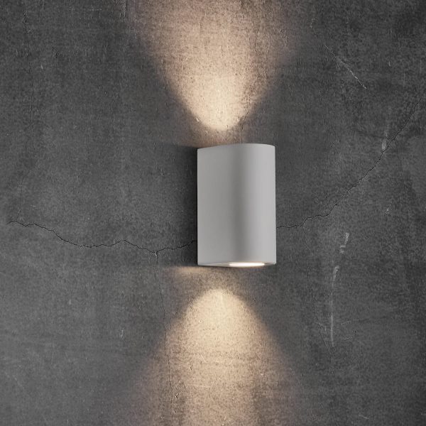 Canto Maxi 2 Outdoor Up Down Wall Light in White, Black, Grey, Galvanized Steel, Stainless Steel or Brass Online now