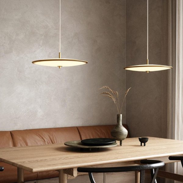 Blanche 42 LED Pendant Light 23w Brushed Brass White Cheap