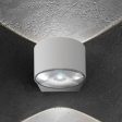 Lens Outdoor Up Down LED Wall Light 12w Matt White, Dark Grey For Discount