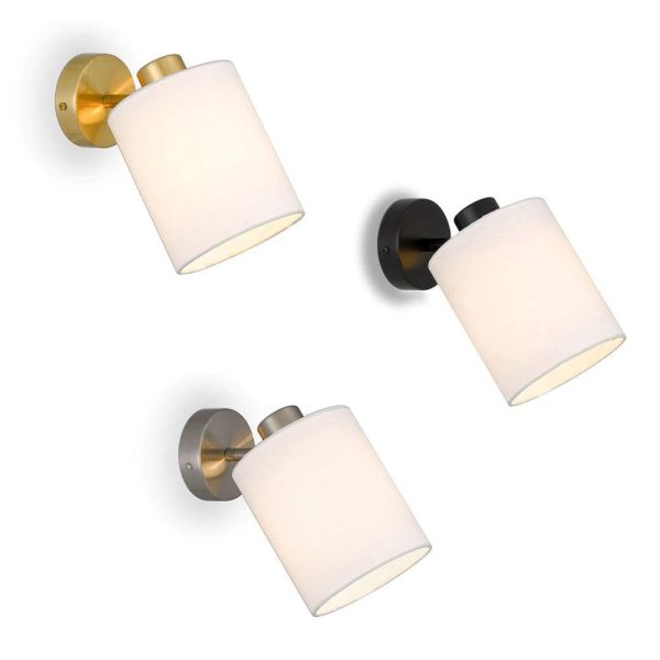 Malone Indoor Wall Light in Antique Gold, Black or Nickel Online