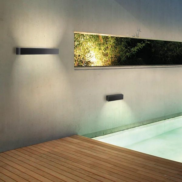 Slat Outdoor Up Down LED Wall Light in Corten, Dark Grey or White on Sale